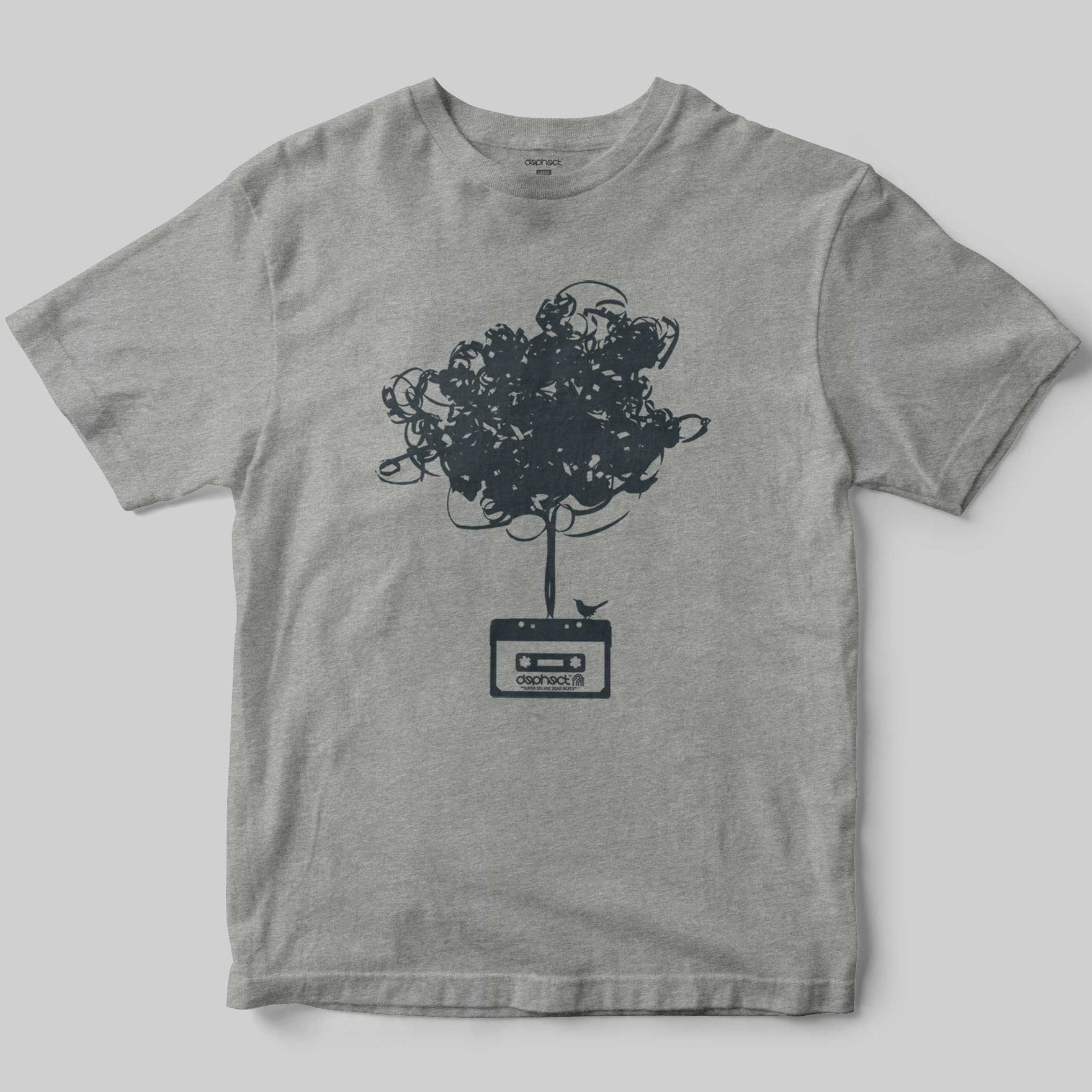 Cassette Tree T-Shirt / Heather Grey / by Matt Drane