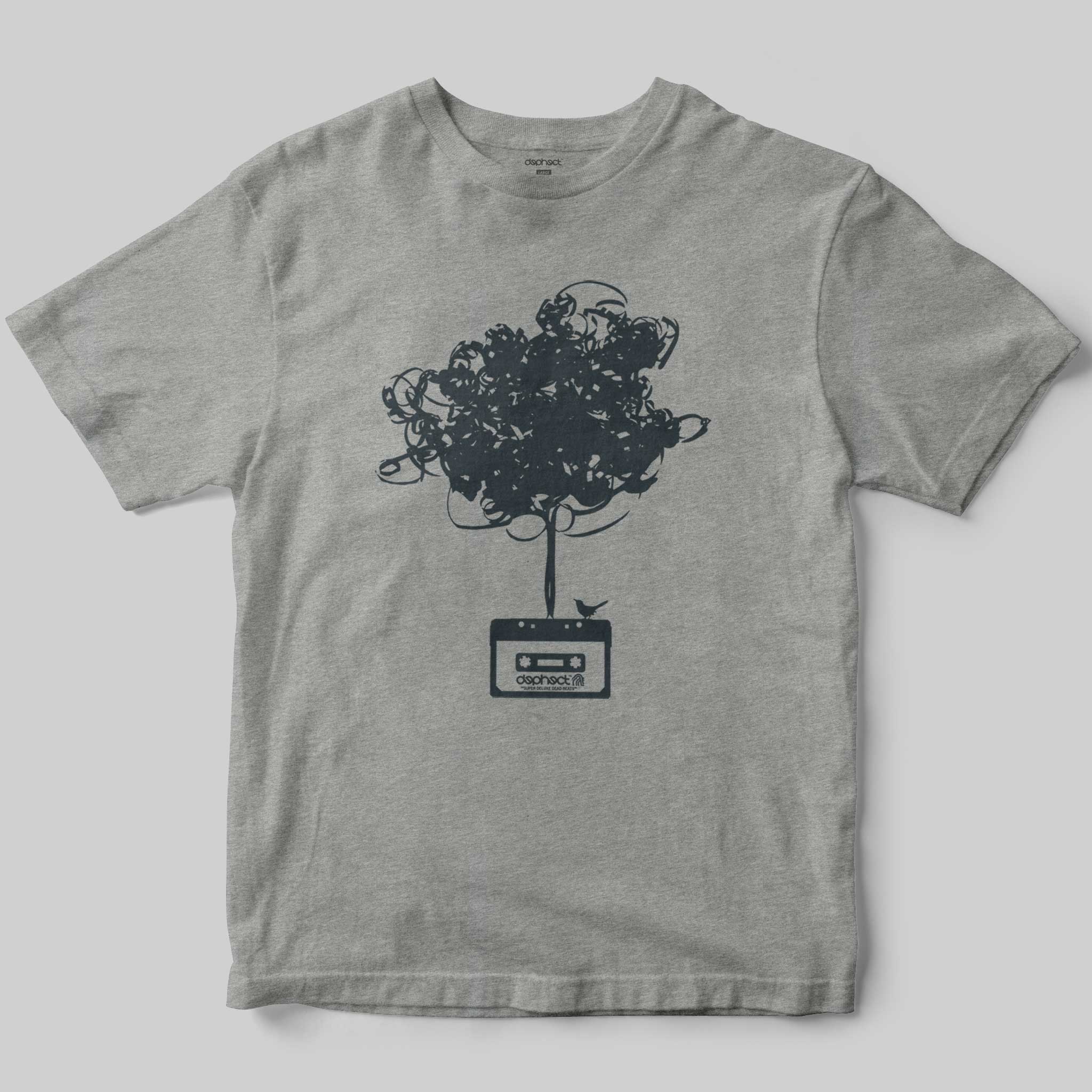 Cassette Tree T-Shirt / Heather Grey / by Matt Drane