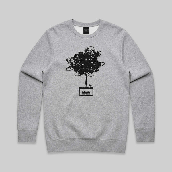 Cassette Tree Sweatshirt / Heather Grey / by Matt Drane