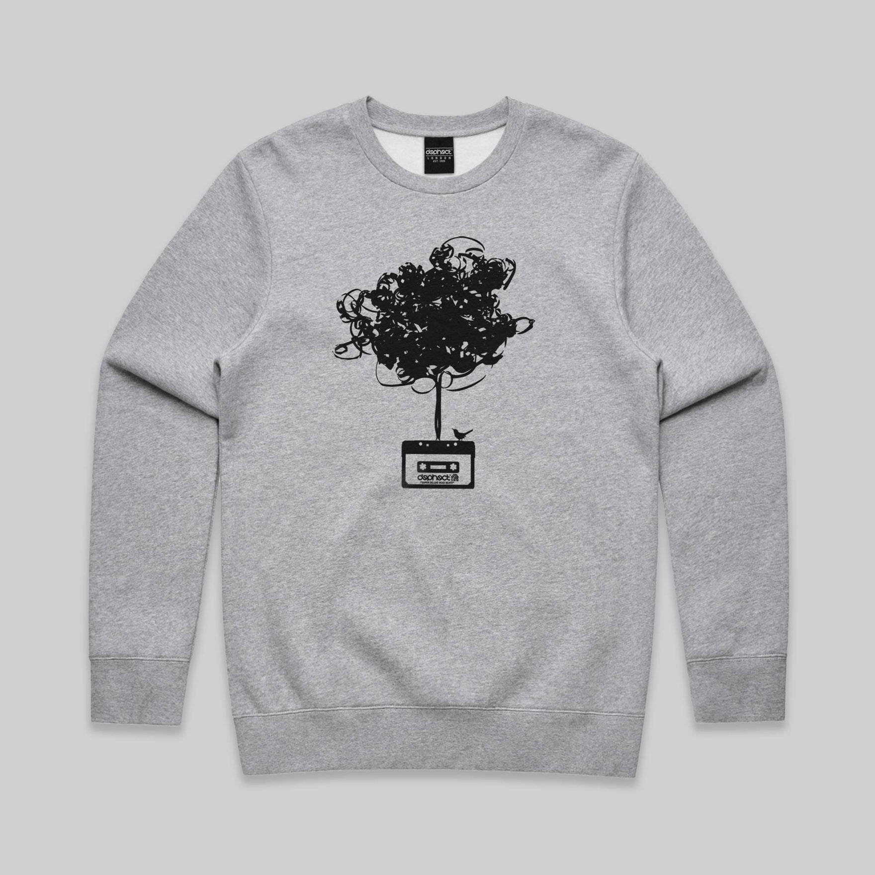 Cassette Tree Sweatshirt / Heather Grey / by Matt Drane