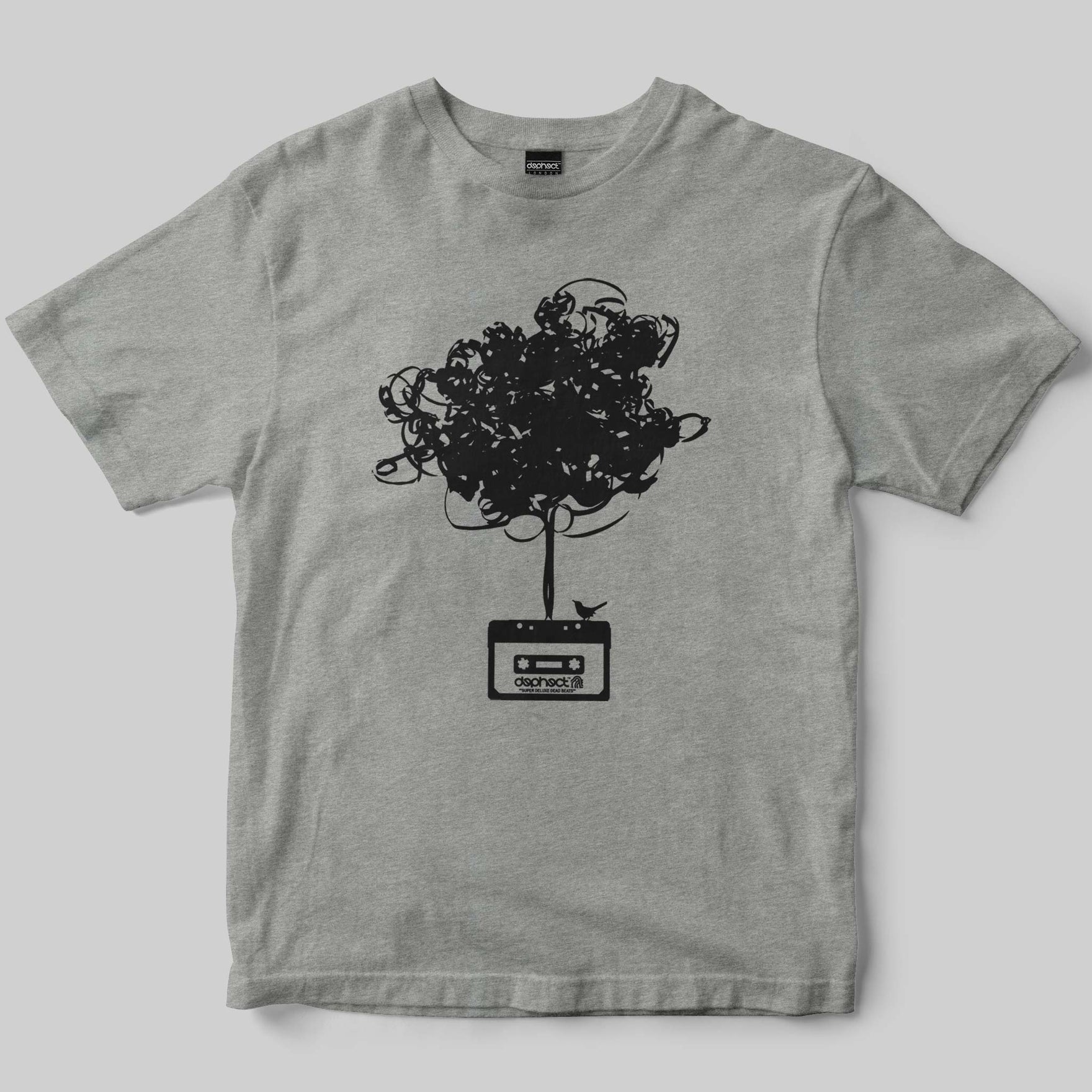 Cassette Tree T-Shirt / Heather Grey / by Matt Drane