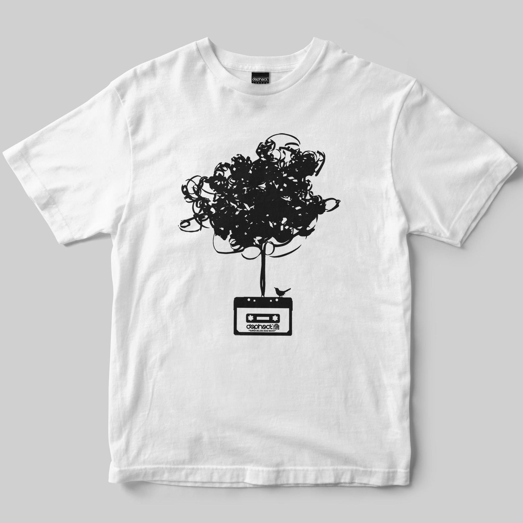 Cassette Tree T-Shirt / White / by Matt Drane